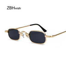 Load image into Gallery viewer, Vintage Small Square Steampunk Sunglasses